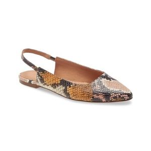Madewell The Margot Slingback Flat / Snake Print